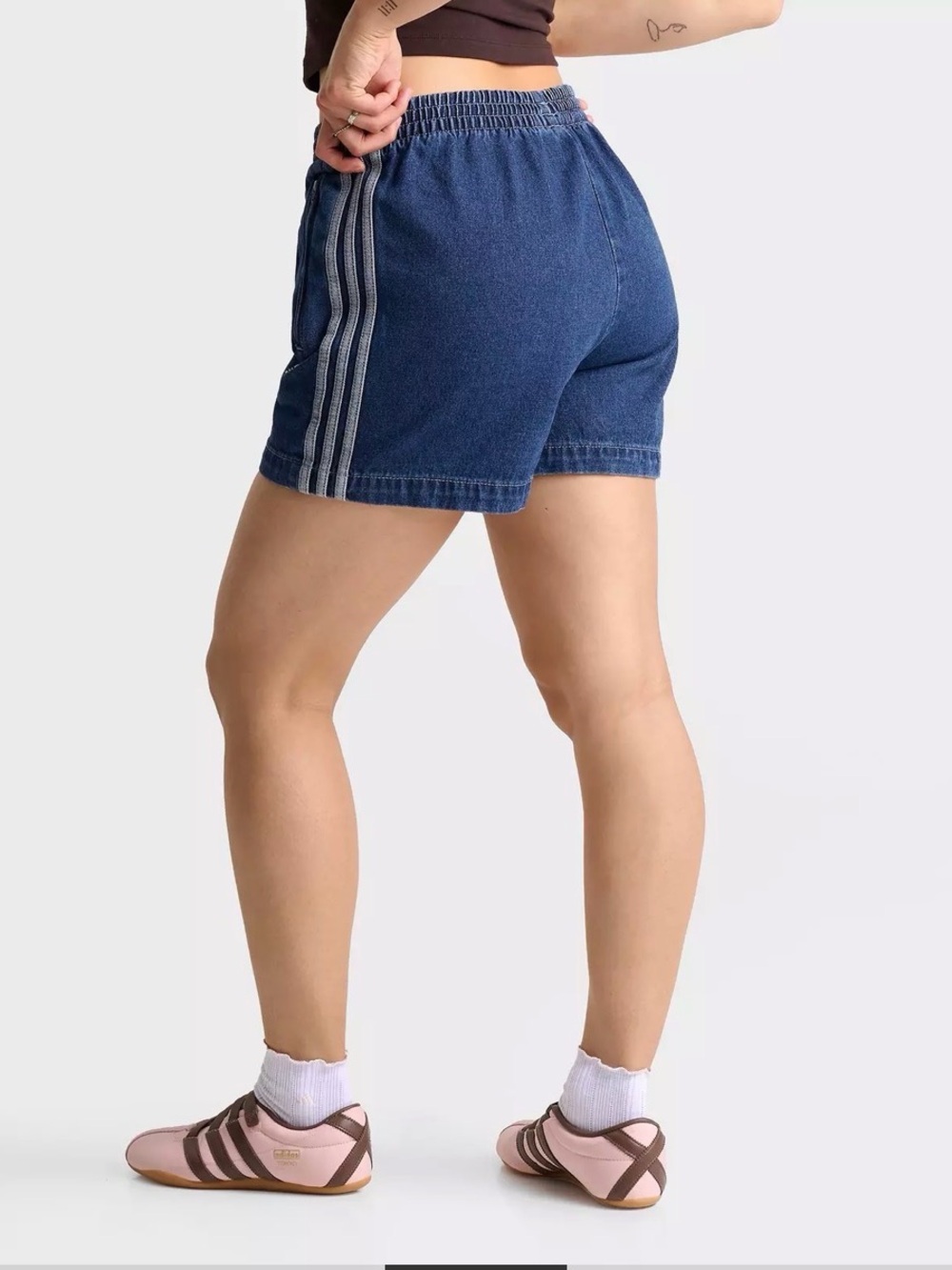 Adidas Denim Firebird Shorts - Picture 5 of 6